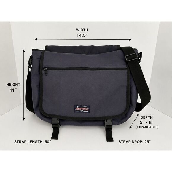 Aeropostale Handbags - Aeropostale Expandable Messenger Bag Laptop Crossbody Book Bag Navy Blue Work Sc